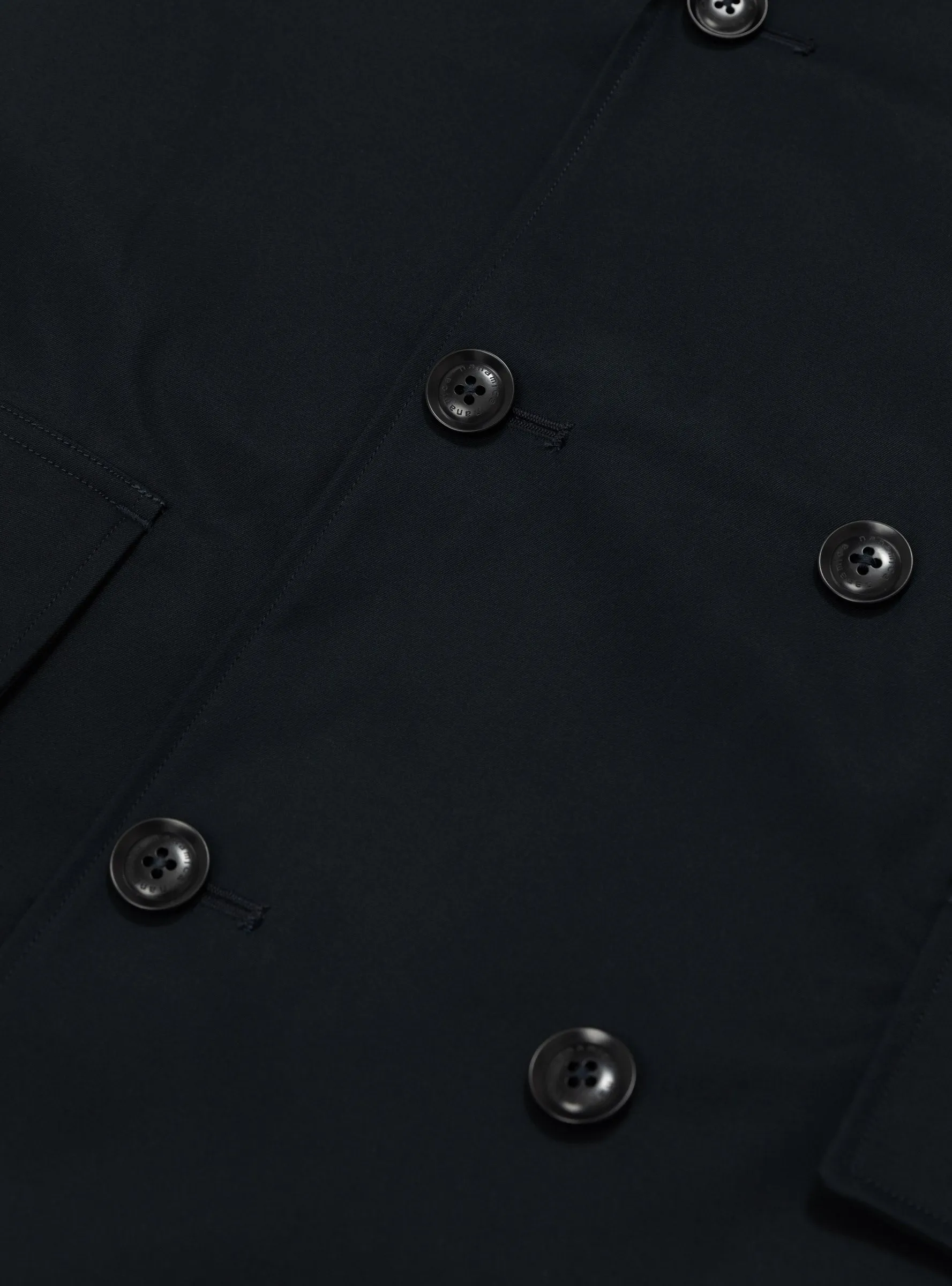 2L Cotton GORE-TEX Balmacaan Coat Navy