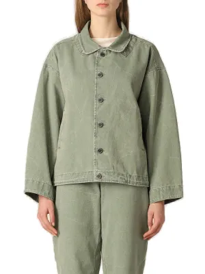 Alberta Ferretti Faded-Effect Buttoned Jacket