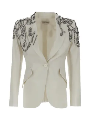 Alexander McQueen Embellished Single-Breasted Blazer