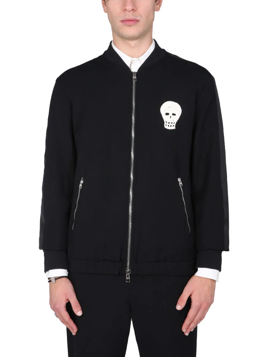 Alexander McQueen Skull Patch Zipped Jacket