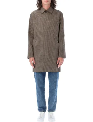 A.P.C. Long Sleeved Emilien Houndstooth Coat