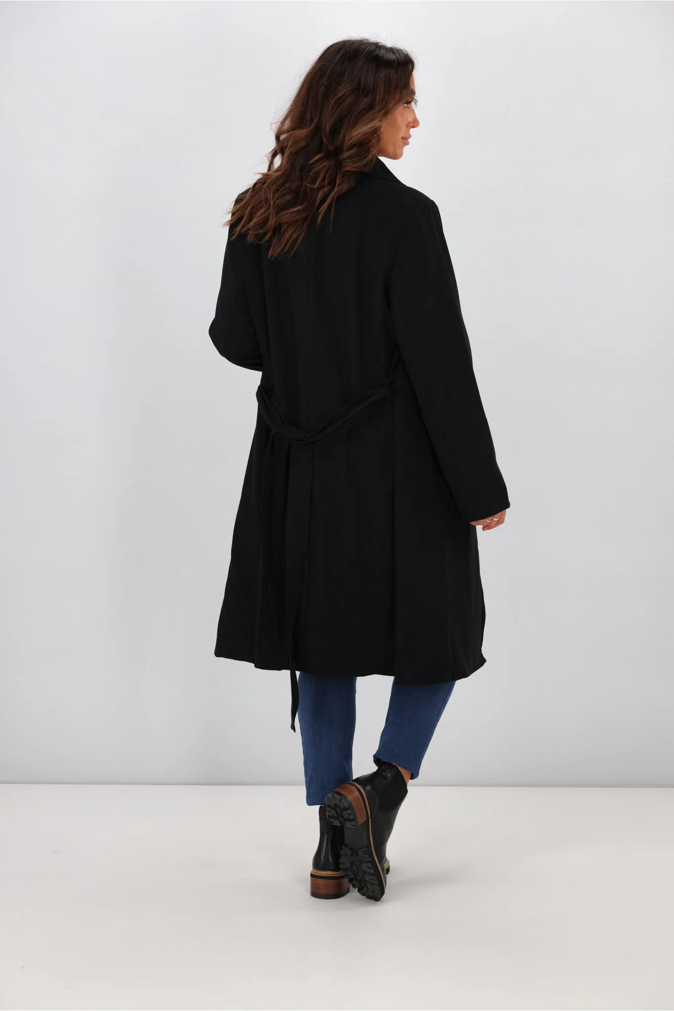 Betty Basics Christina Wrap Coat Black