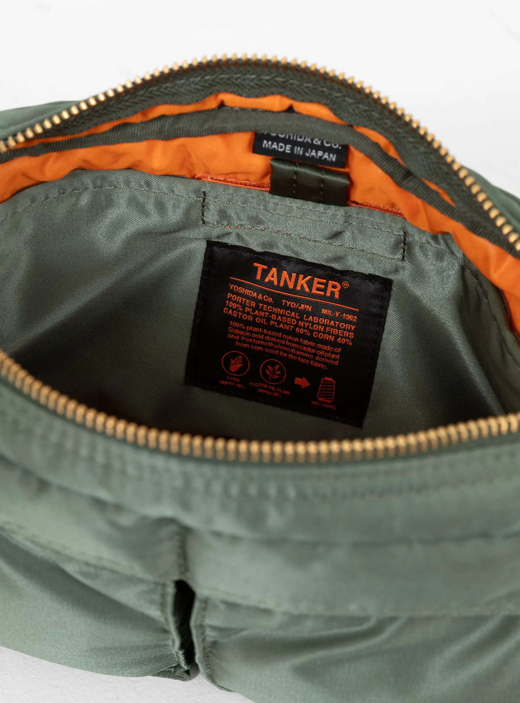 Bio-Nylon TANKER Sling Bag Sage Green