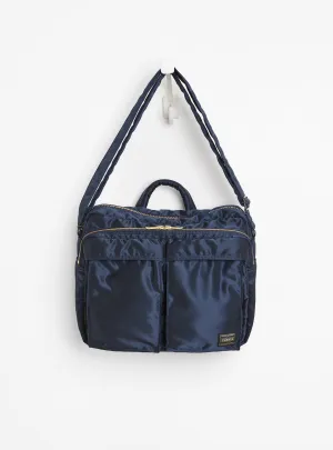 Bio-Nylon TANKER Sling Bag w/ Zip Navy (XL)