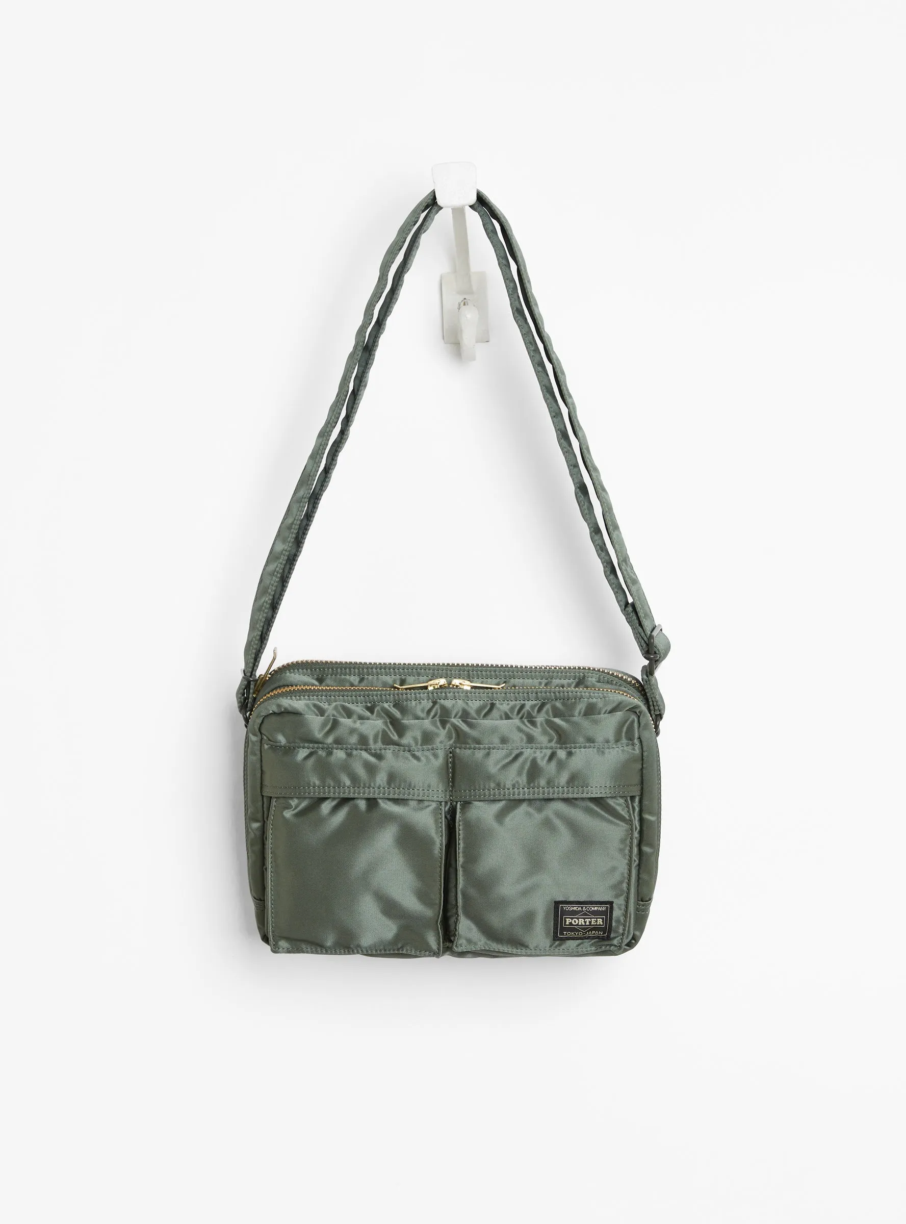 Bio-Nylon TANKER Sling Bag w/ Zip Sage Green