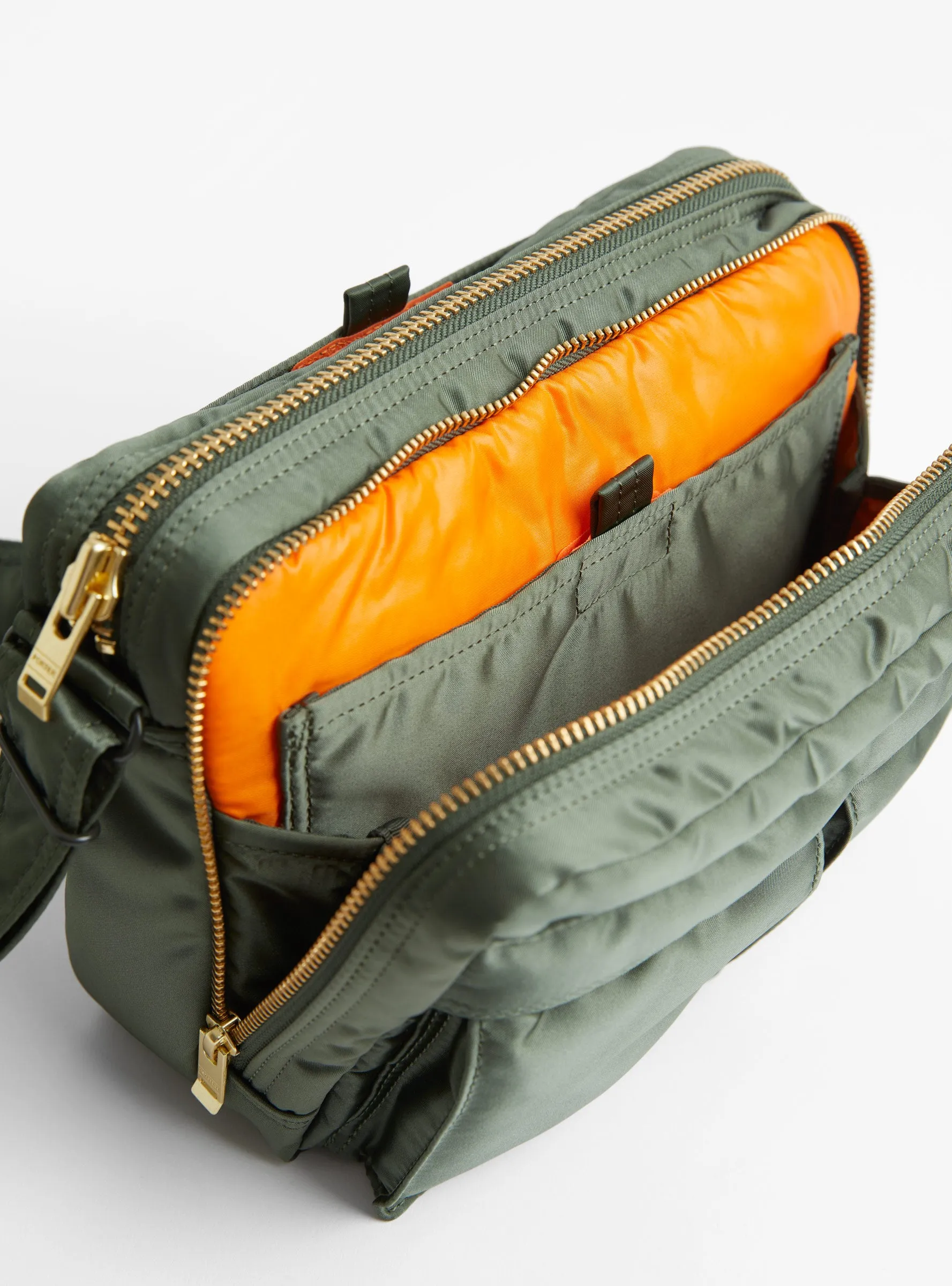 Bio-Nylon TANKER Sling Bag w/ Zip Sage Green