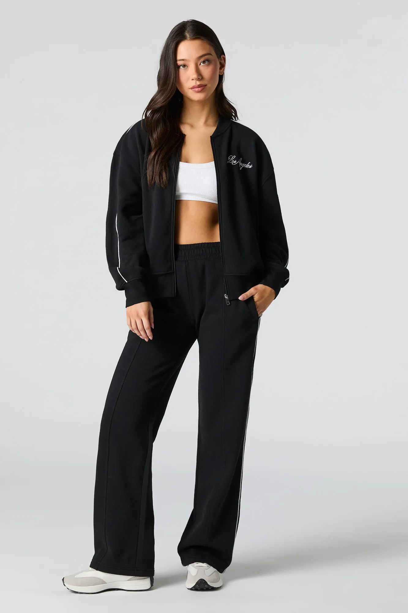 Blouson Active en molleton avec motif brodé LA