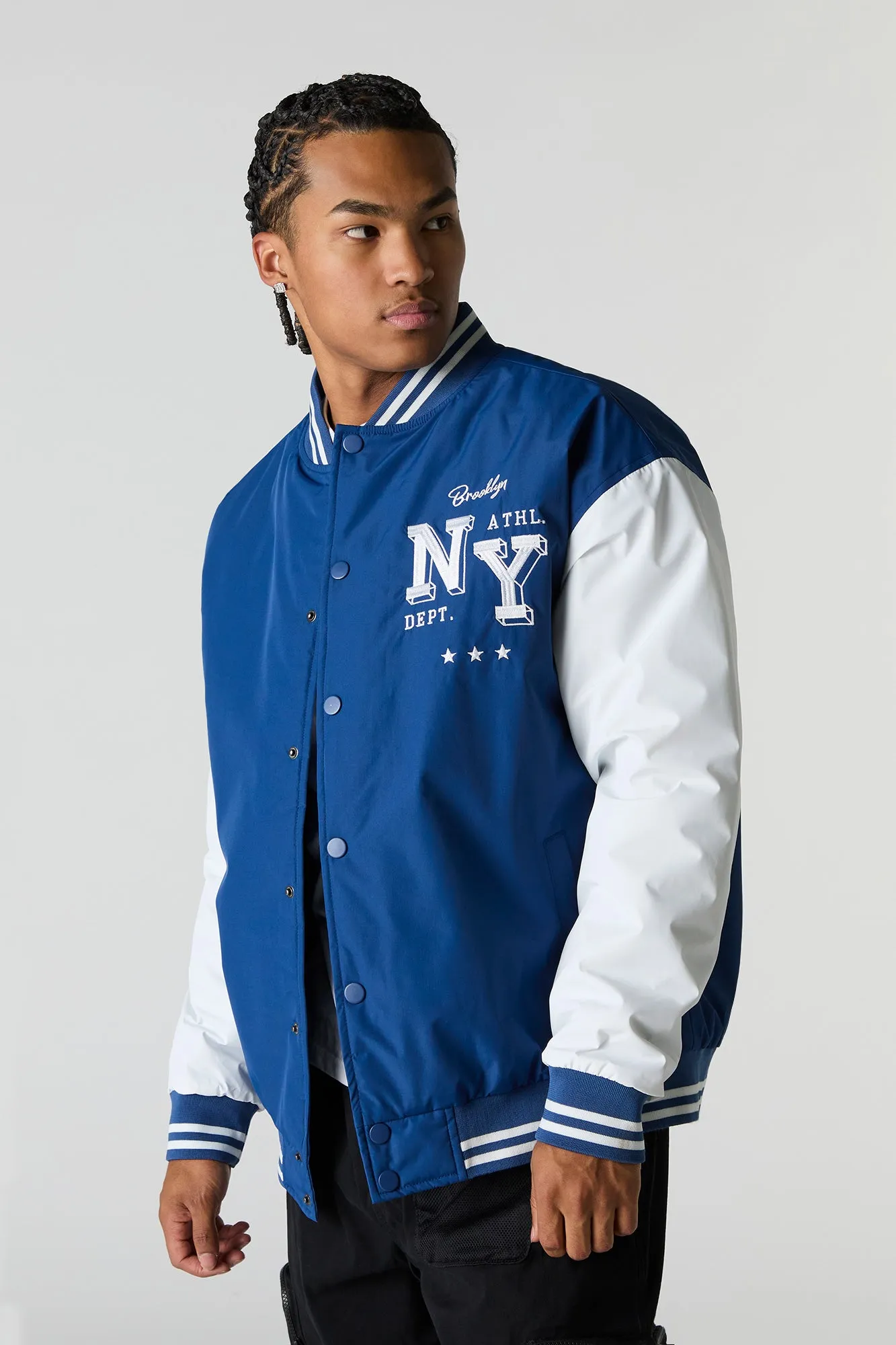 Blouson aviateur de style universitaire