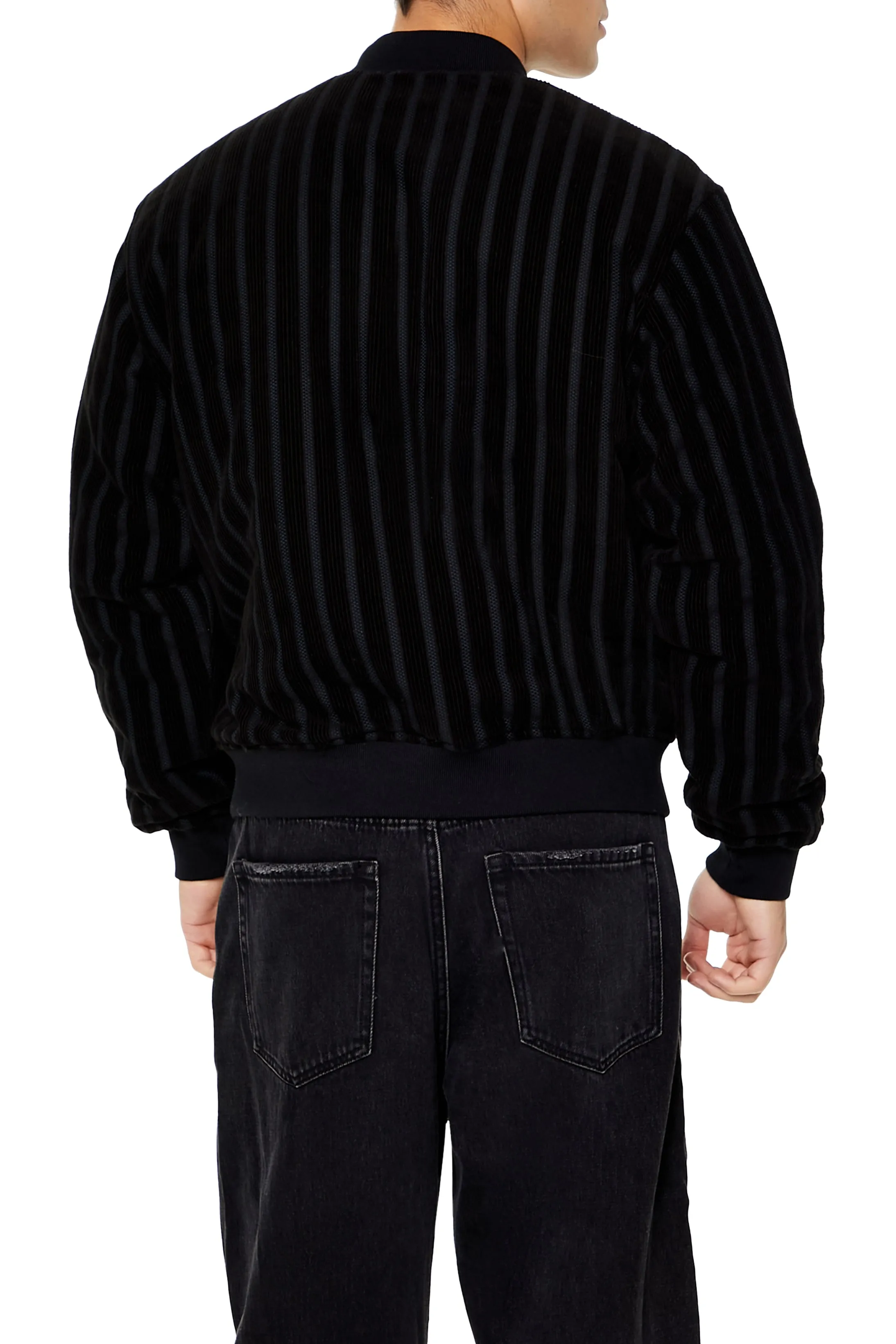 Blouson aviateur rayé