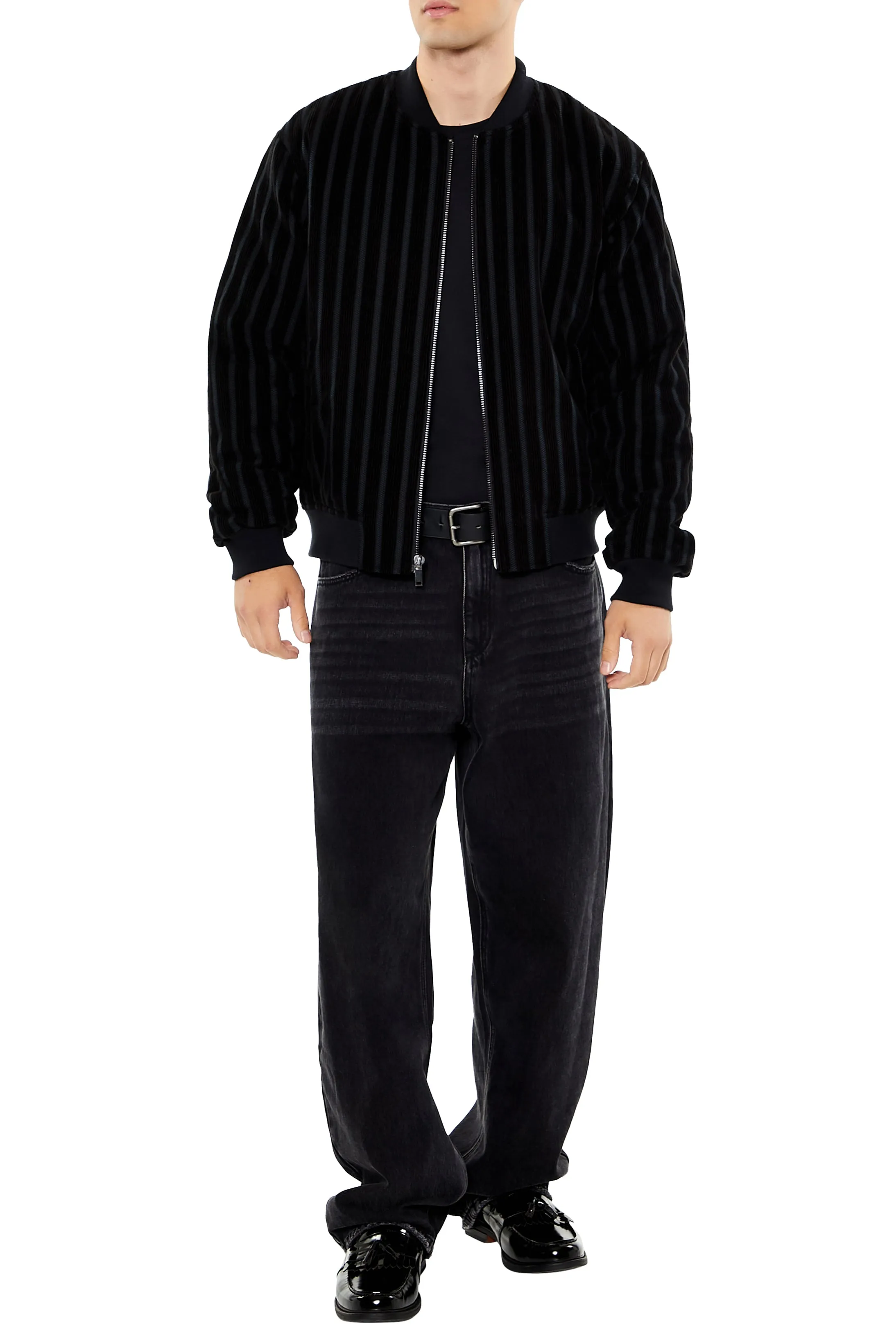 Blouson aviateur rayé