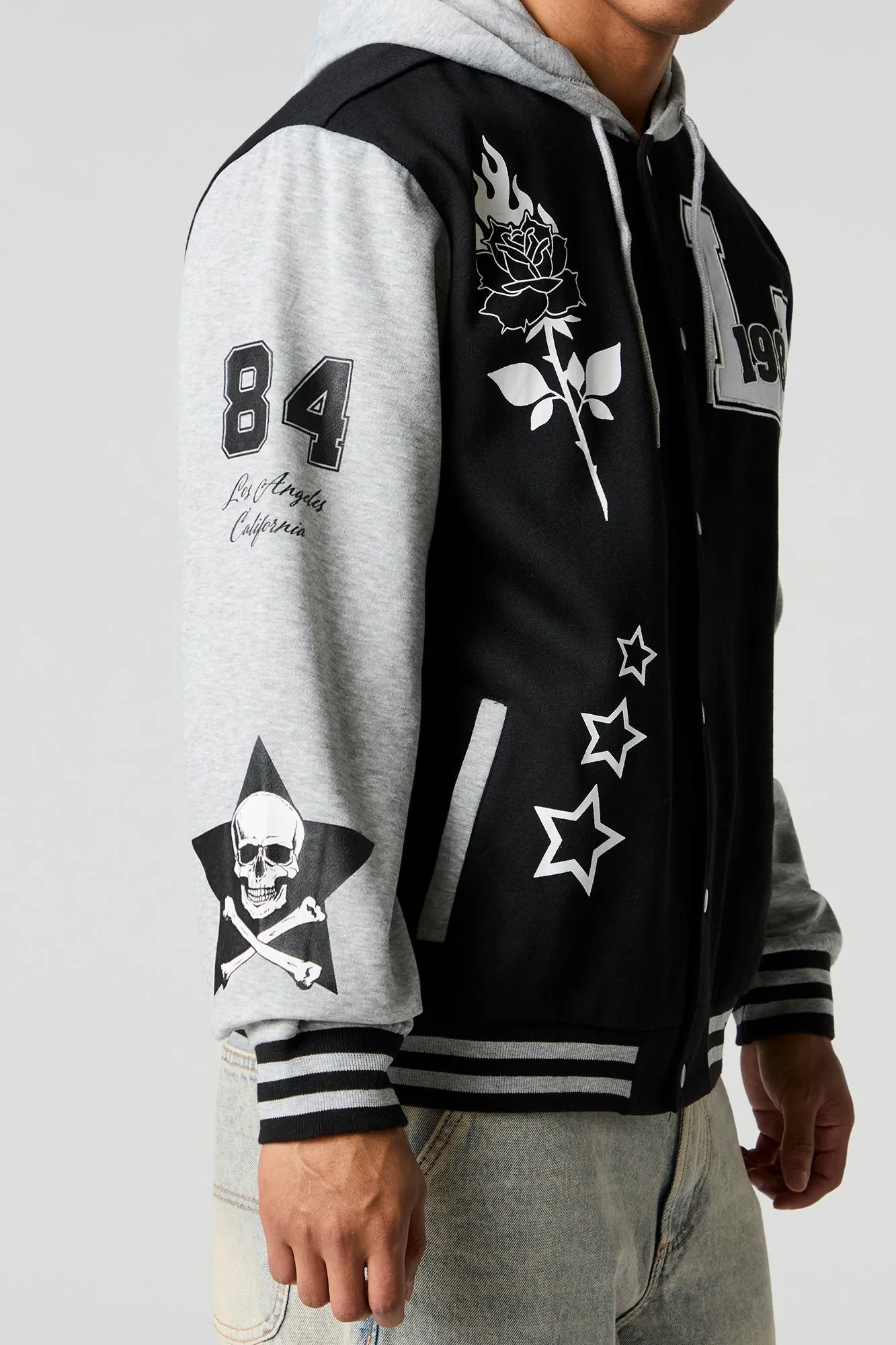 Blouson collégien à broderie en chenille de sergé LA 1984
