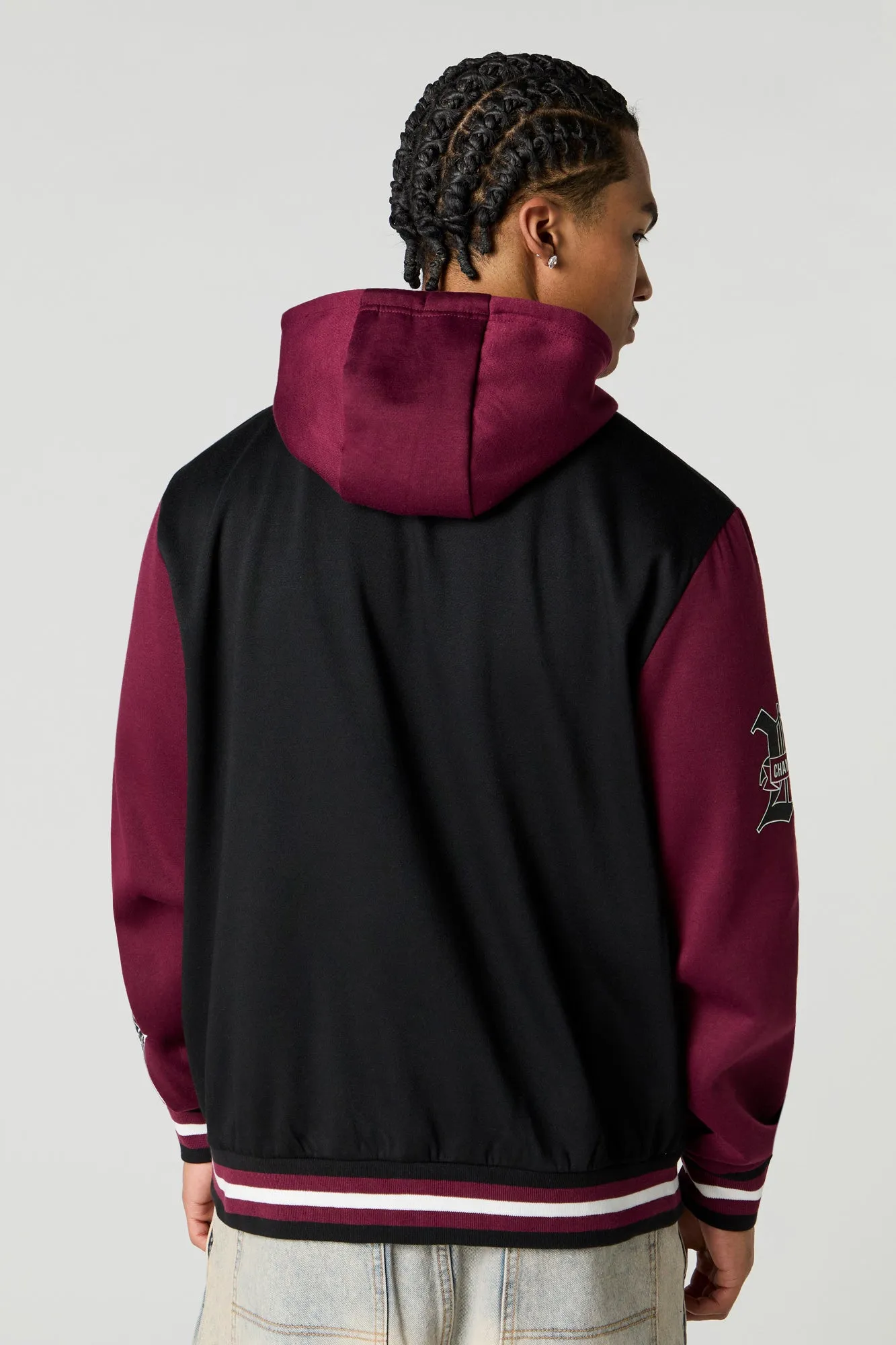 Blouson collégien à broderie en chenille Teddy