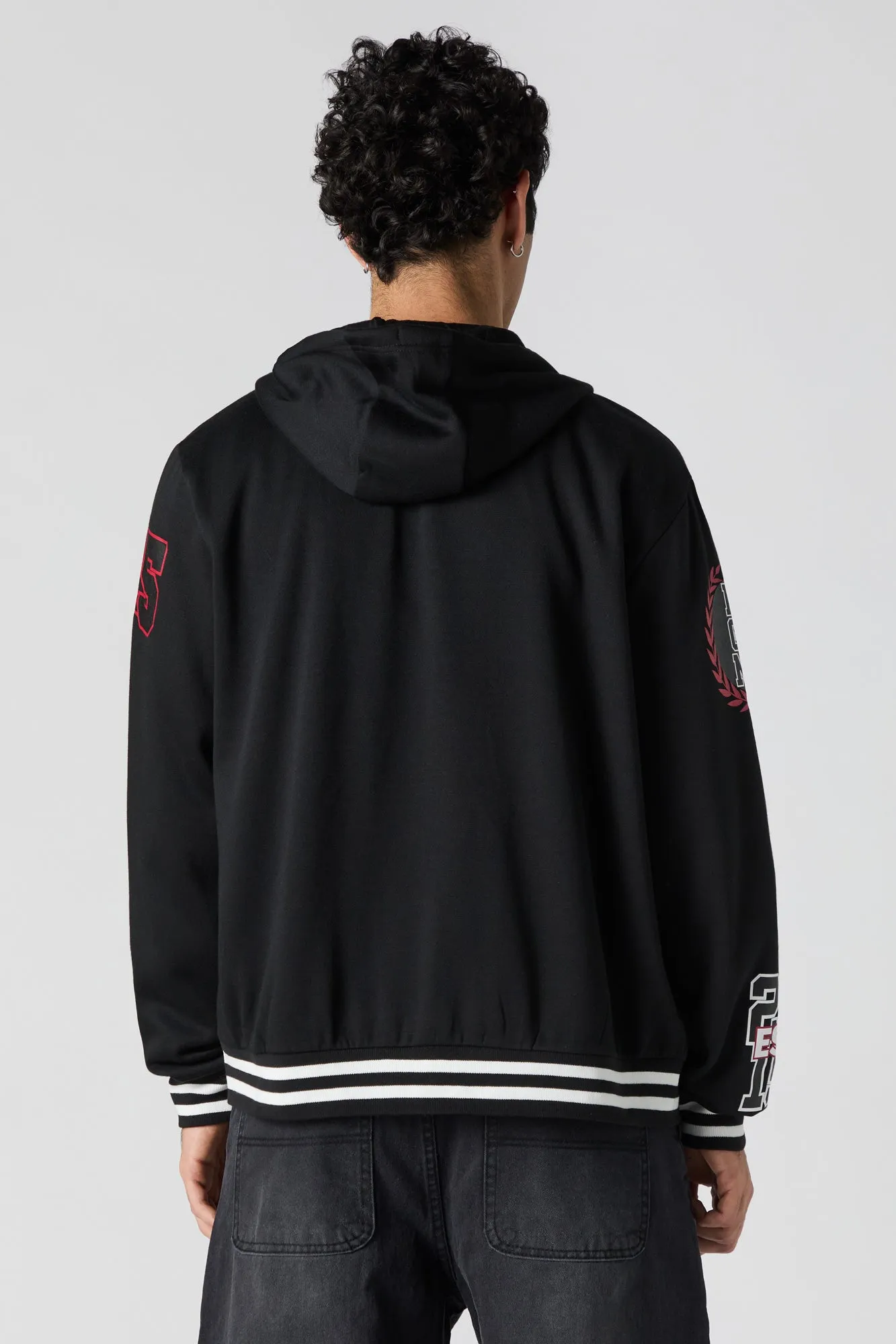 Blouson collégien à broderie en chenille W