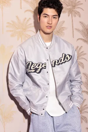 Blouson de style universitaire avec motif brodé Legends en chenille