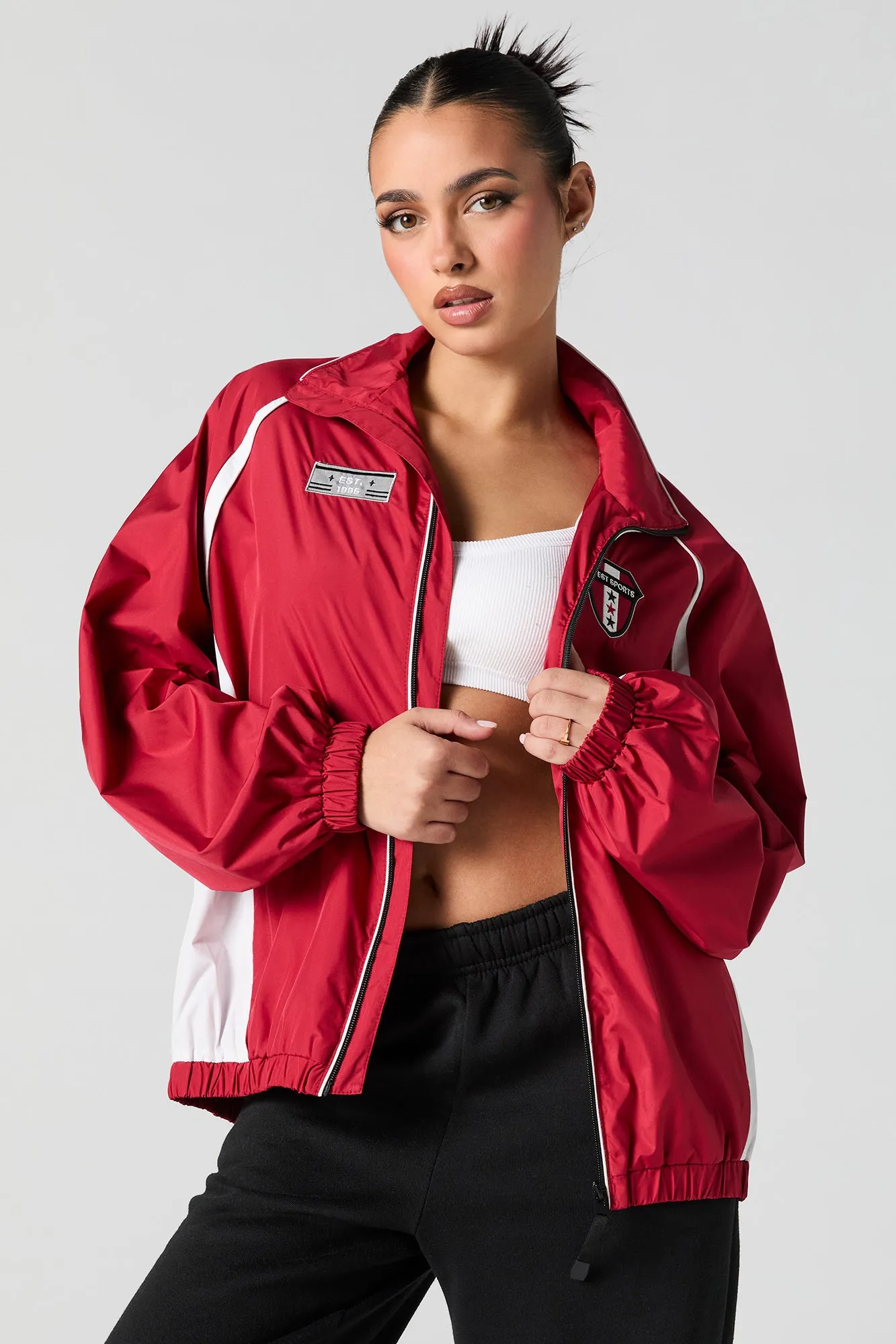 Blouson d'entraîneur avec empiècement Sports