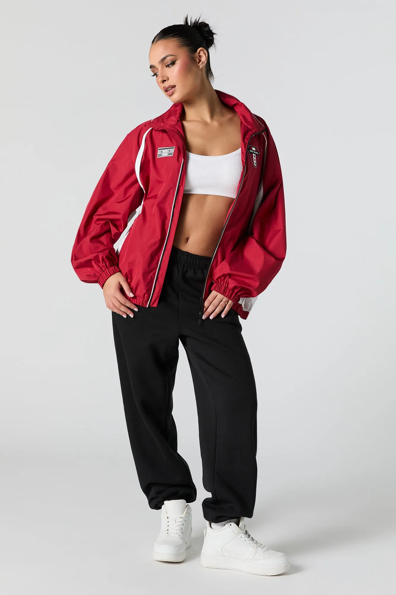 Blouson d'entraîneur avec empiècement Sports