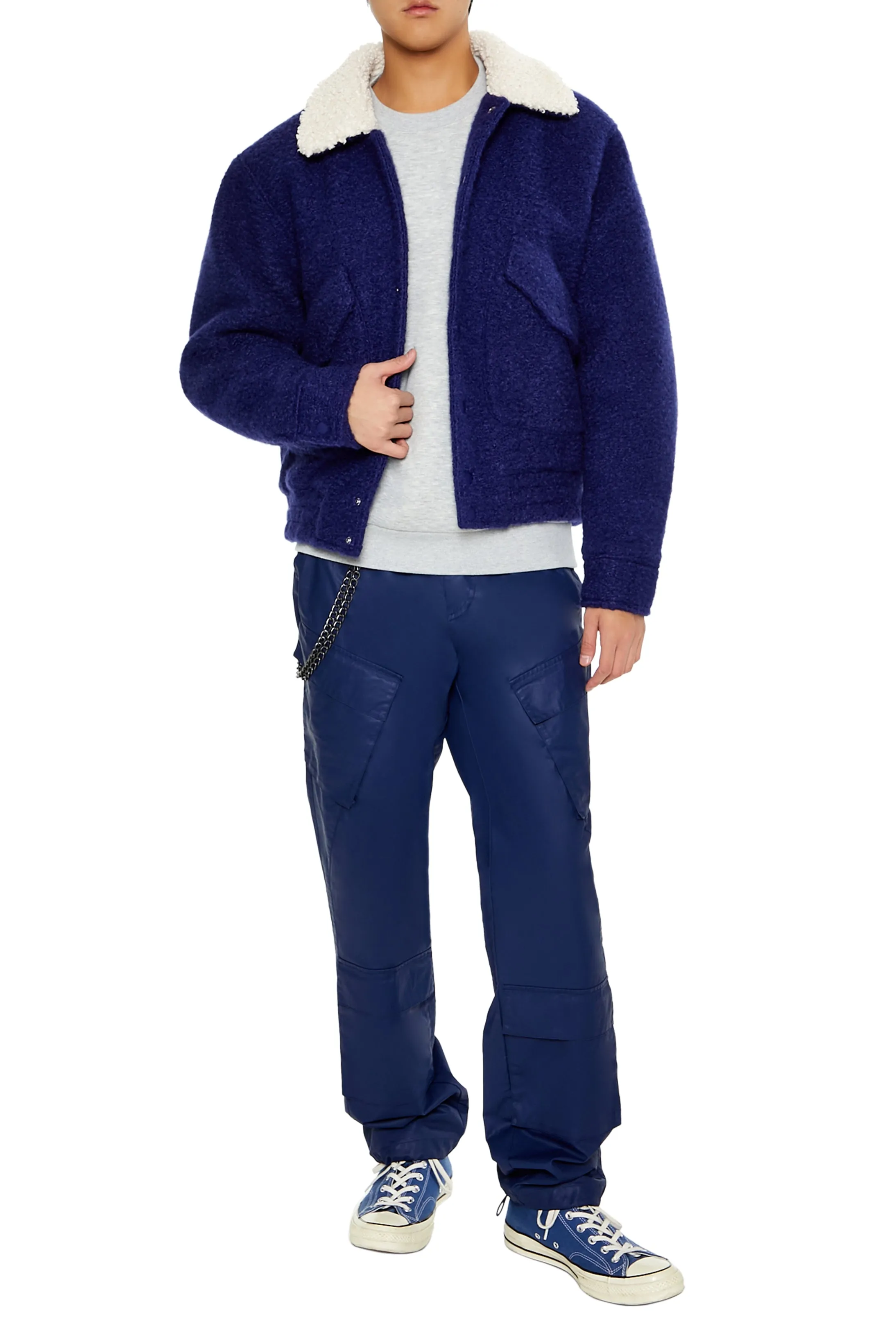 Blouson en similirason avec col