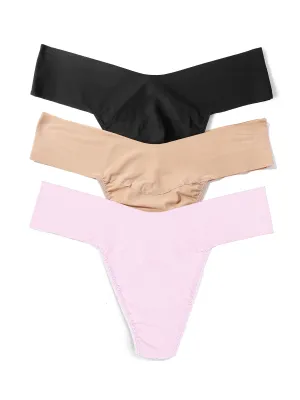 Breathesoft® Natural Rise Thong 3 Pack