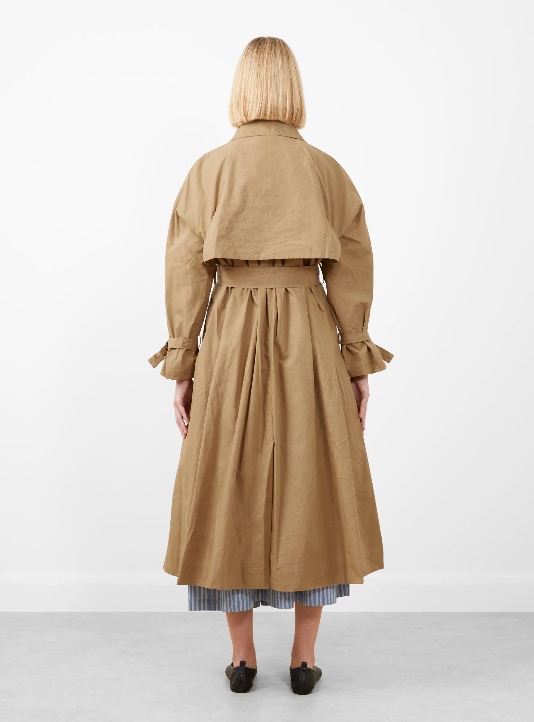 British Dry Oilskin Trench Golden Khaki