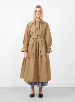 British Dry Oilskin Trench Golden Khaki