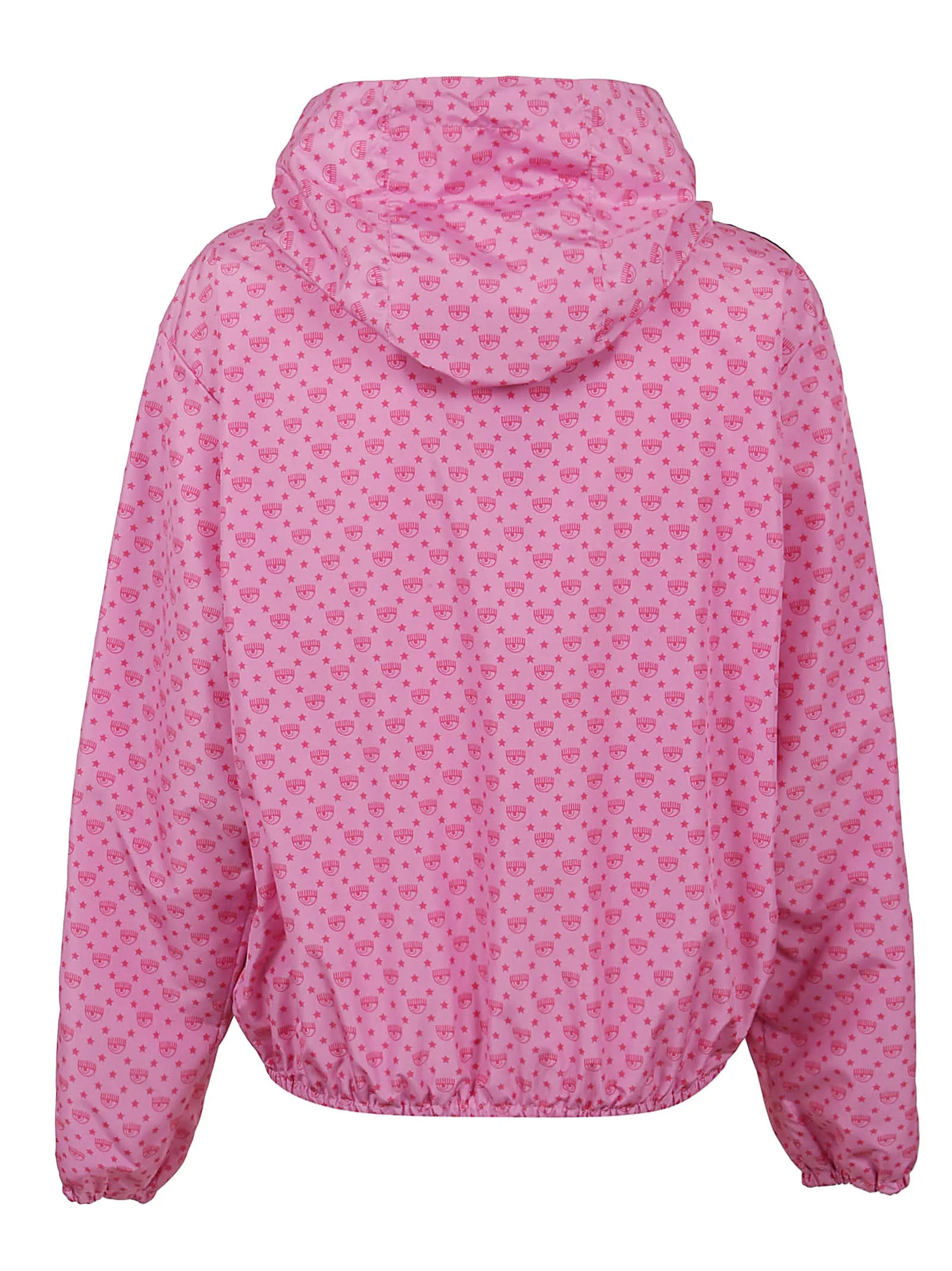 Chiara Ferragni Logo Tape Zipped Rain Jacket