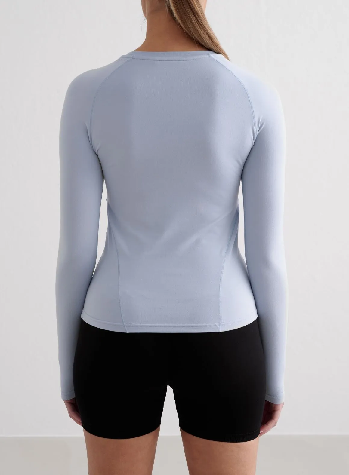 Cloudy Blue Soft Basic Long Sleeve