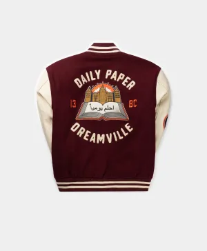 Daily Paper x Dreamville Bordeaux Cream Varsity Jacket