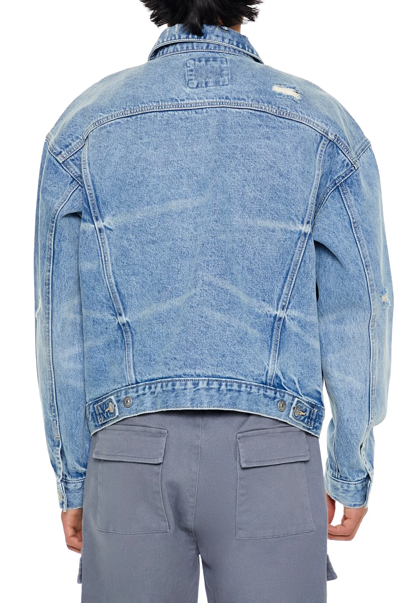 Distressed Denim Trucker Jacket