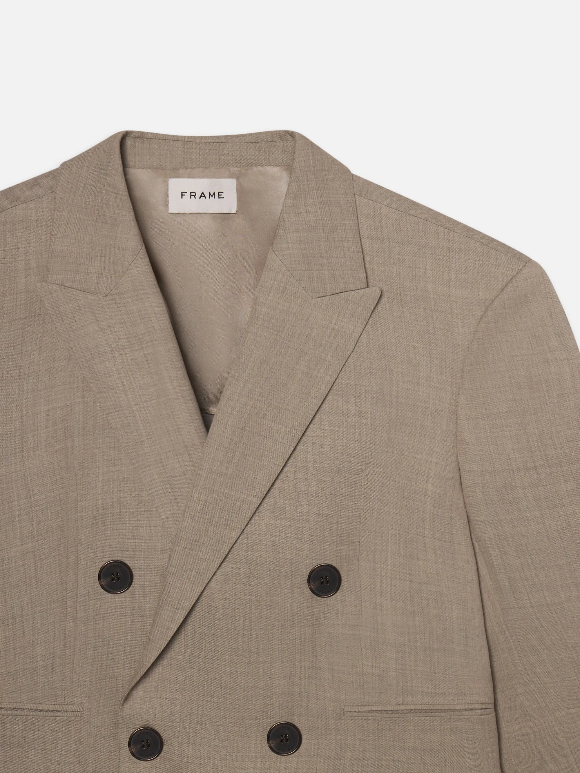 Double Breasted Blazer -- Vintage Khaki