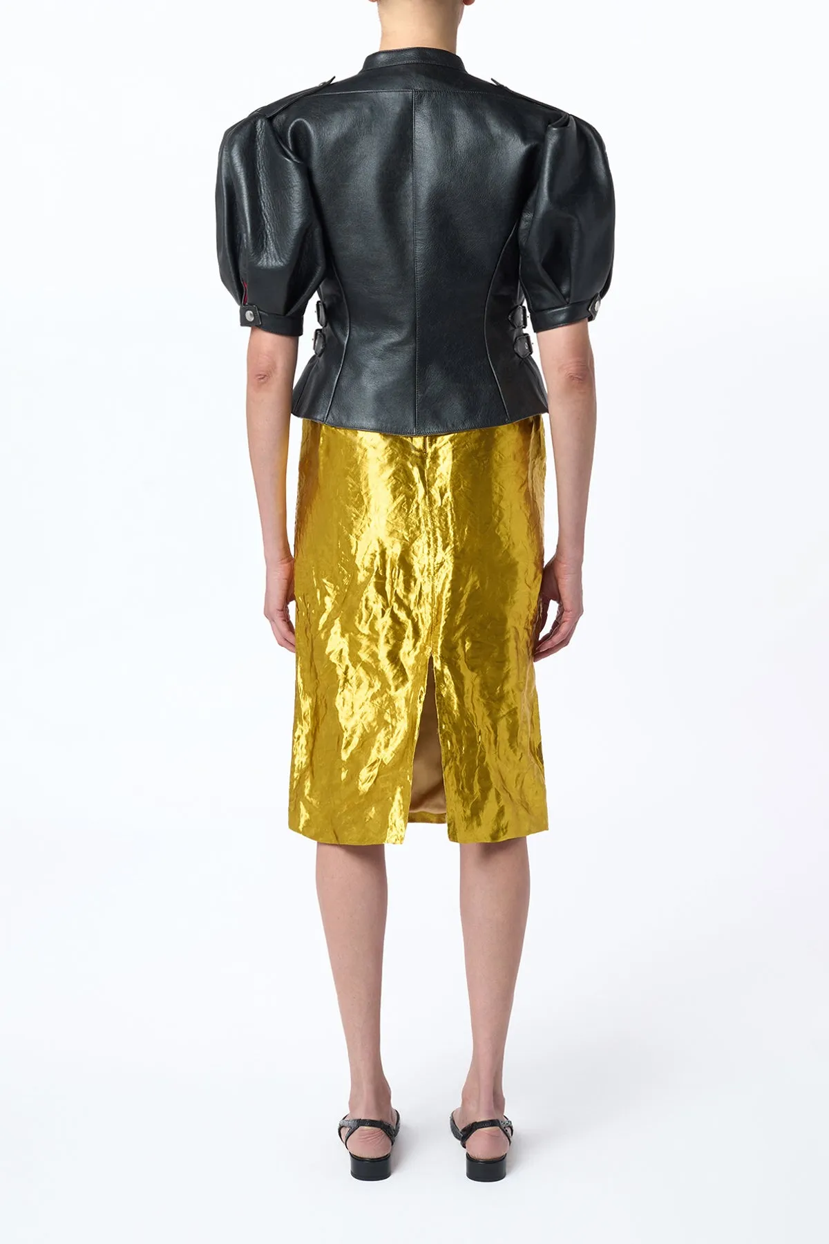 Eleos Moto Jacket in Black Leather