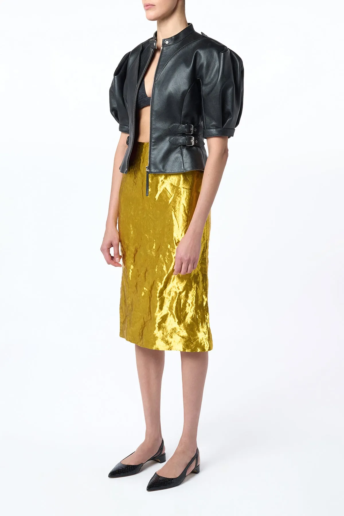 Eleos Moto Jacket in Black Leather