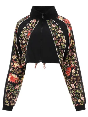 Etro Floral Patterned Zipped Cropped Jacket