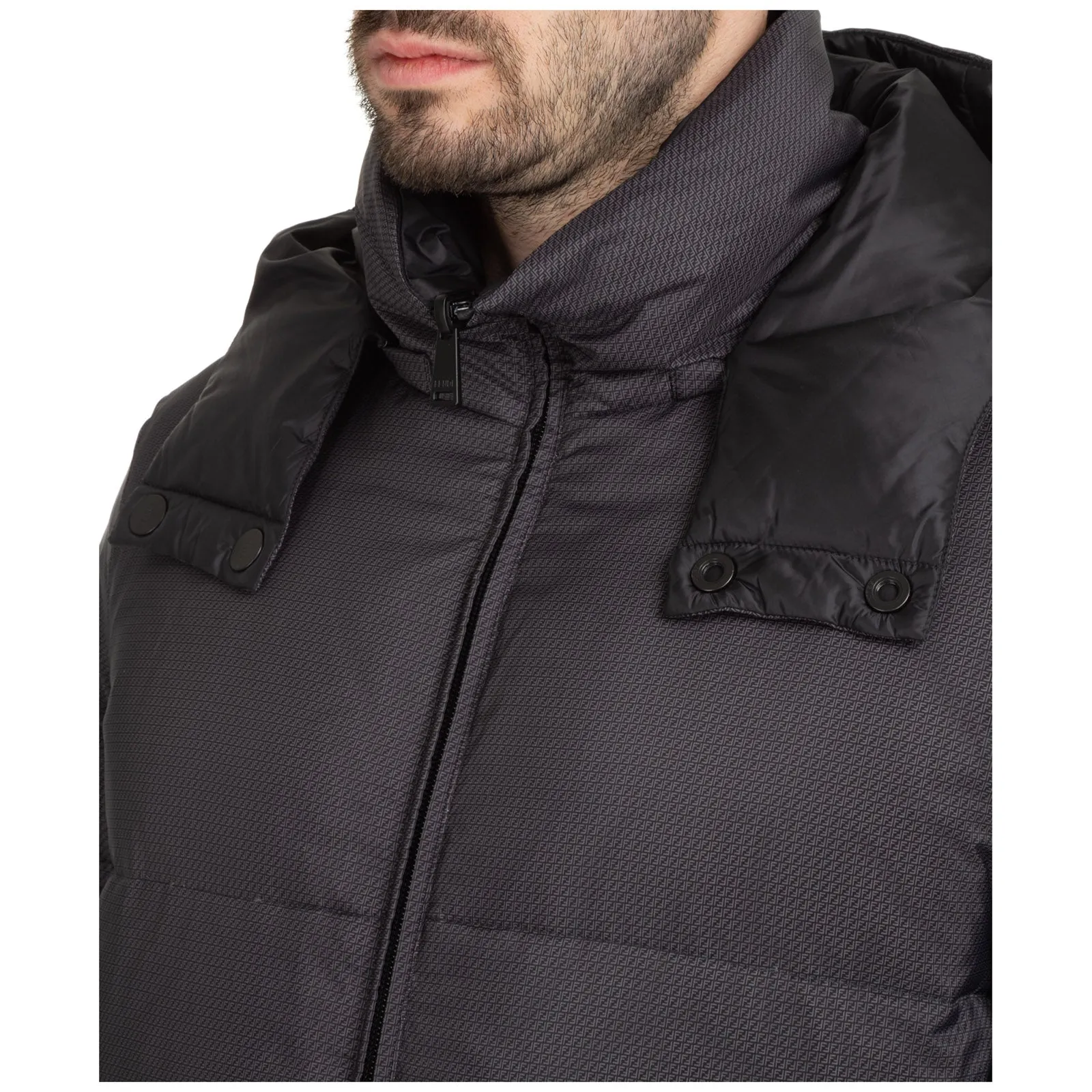 Fendi Zip-Up Long-Sleeved Down Jacket