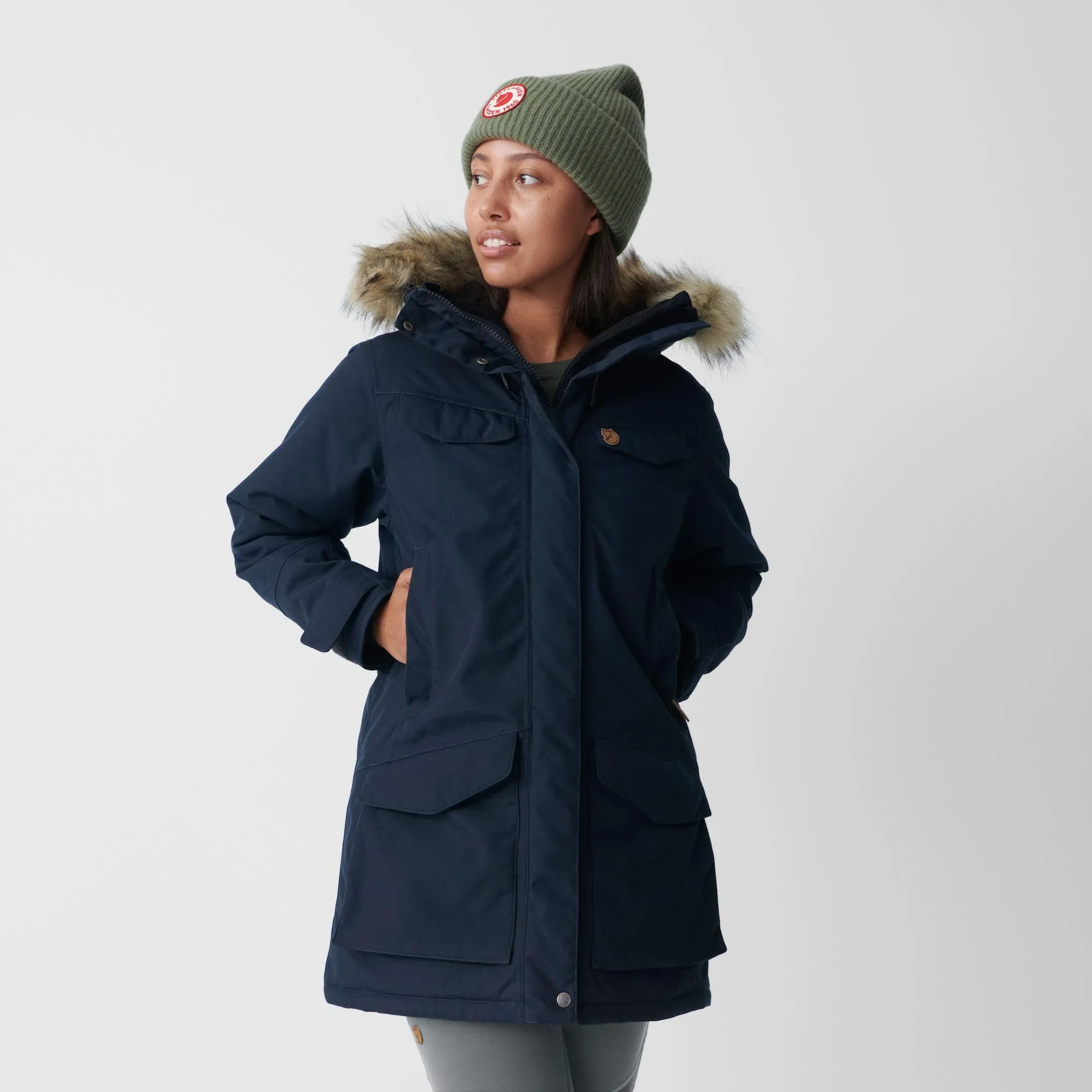 Fjallraven 86369-555 Nuuk Parka W/Nuuk Pro Parka W Jacket Damen Dark Navy Größe M