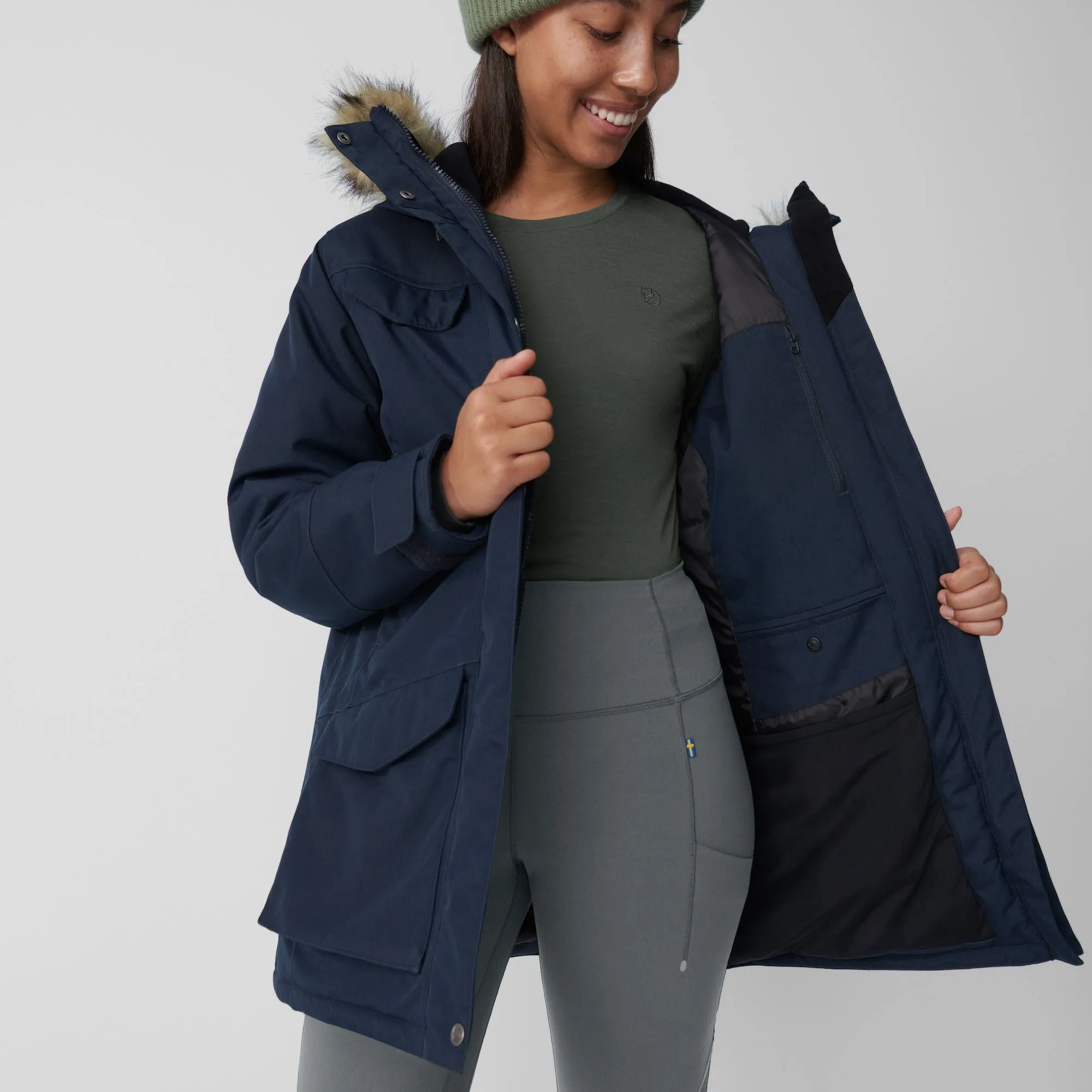 Fjallraven 86369-555 Nuuk Parka W/Nuuk Pro Parka W Jacket Damen Dark Navy Größe M
