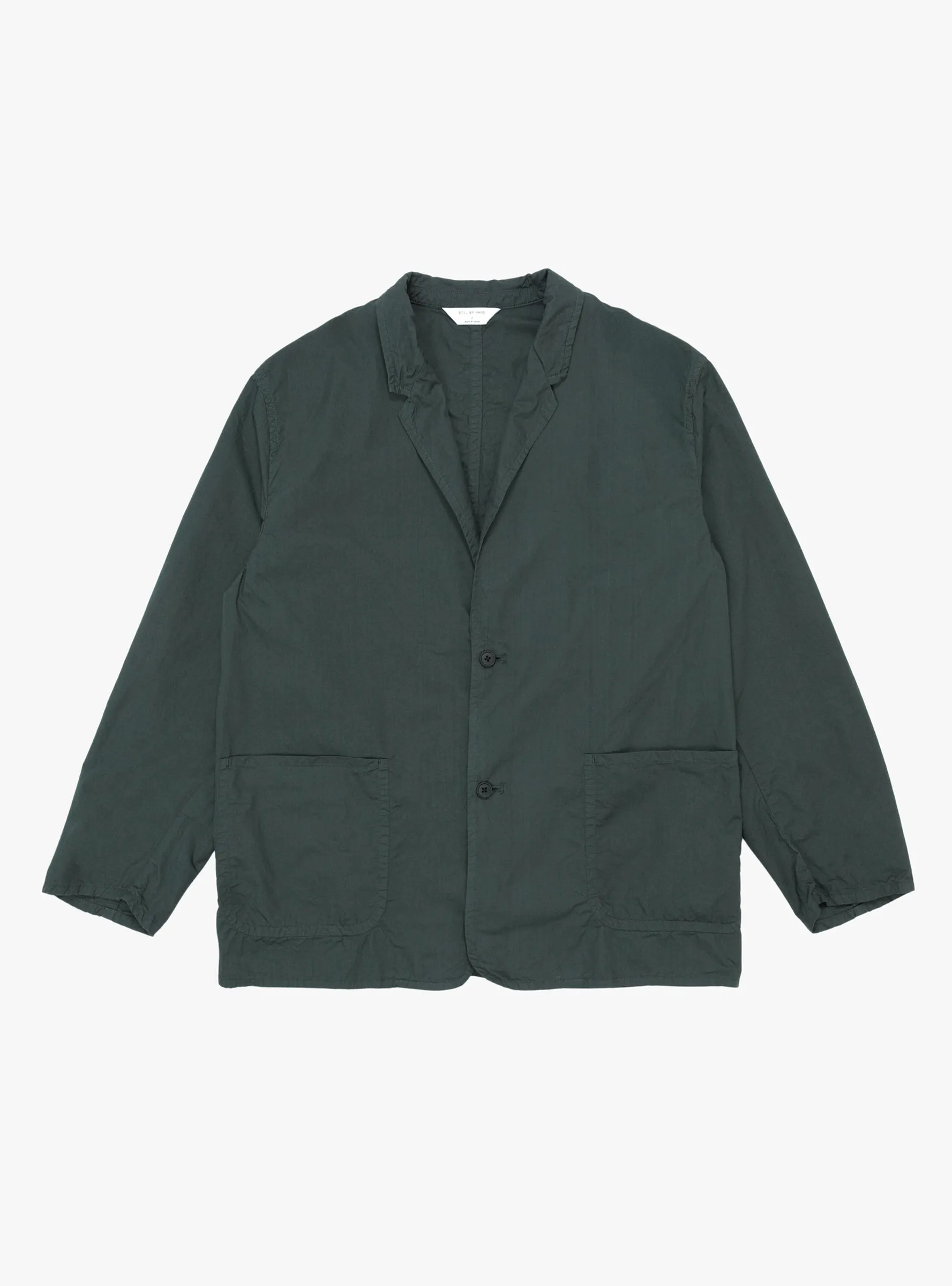 Garment Dyed 2B Jacket Green Charcoal