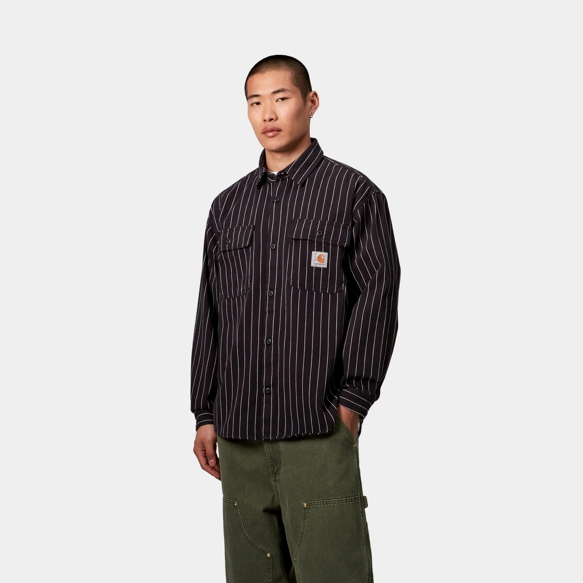 Hendry Shirt Jacket | Black / Wax Seaton Stripe