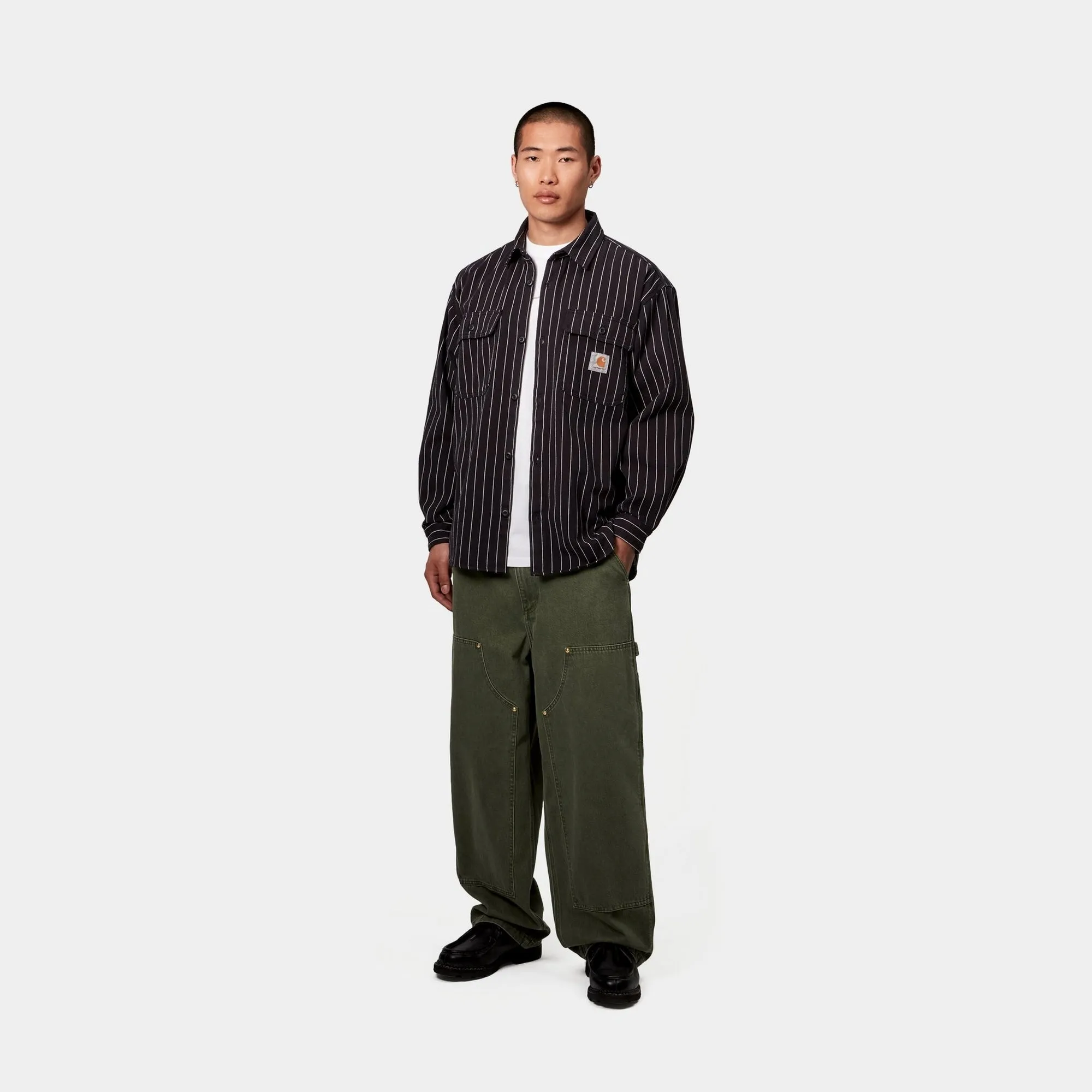 Hendry Shirt Jacket | Black / Wax Seaton Stripe