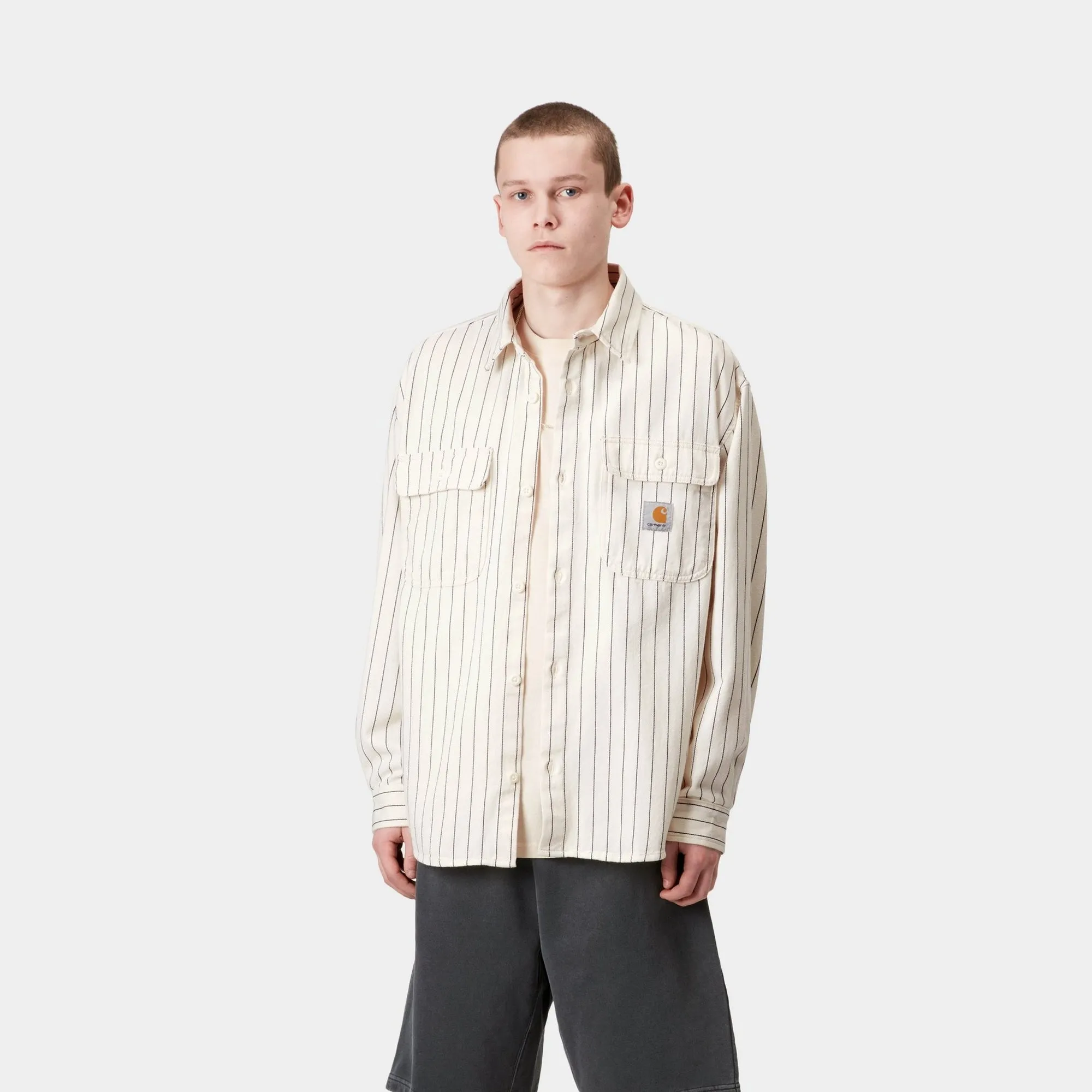 Hendry Shirt Jacket | Wax / Dark Navy Seaton Stripe