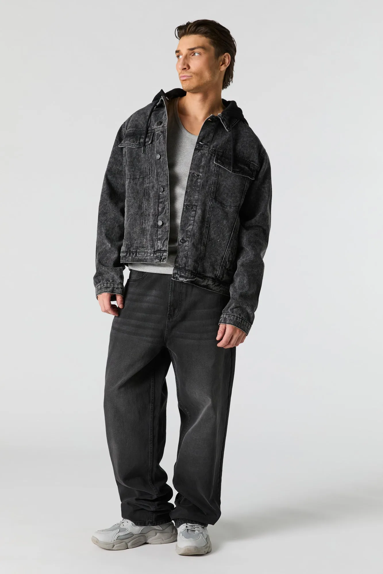 Hooded Denim Jacket