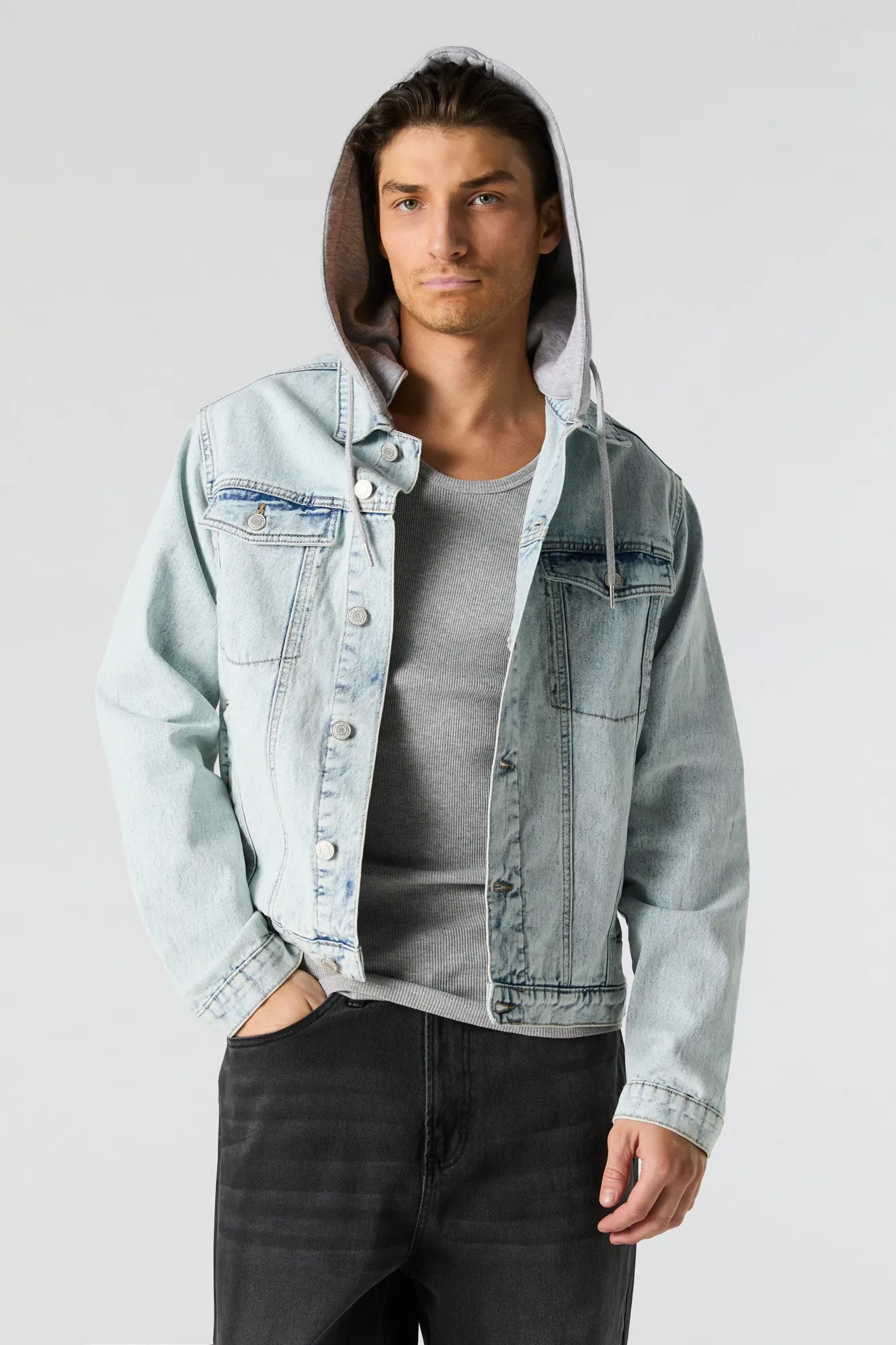 Hooded Denim Jacket