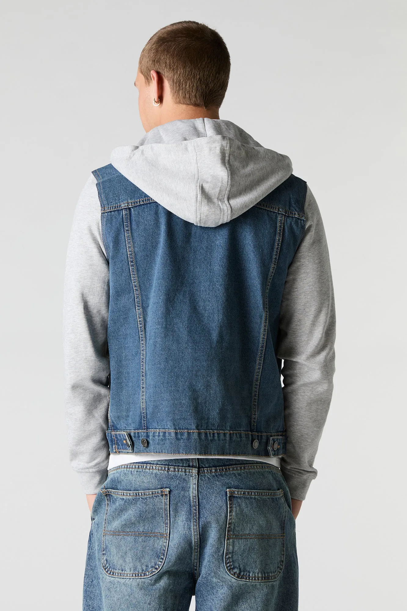 Hooded Denim Trucker Jacket