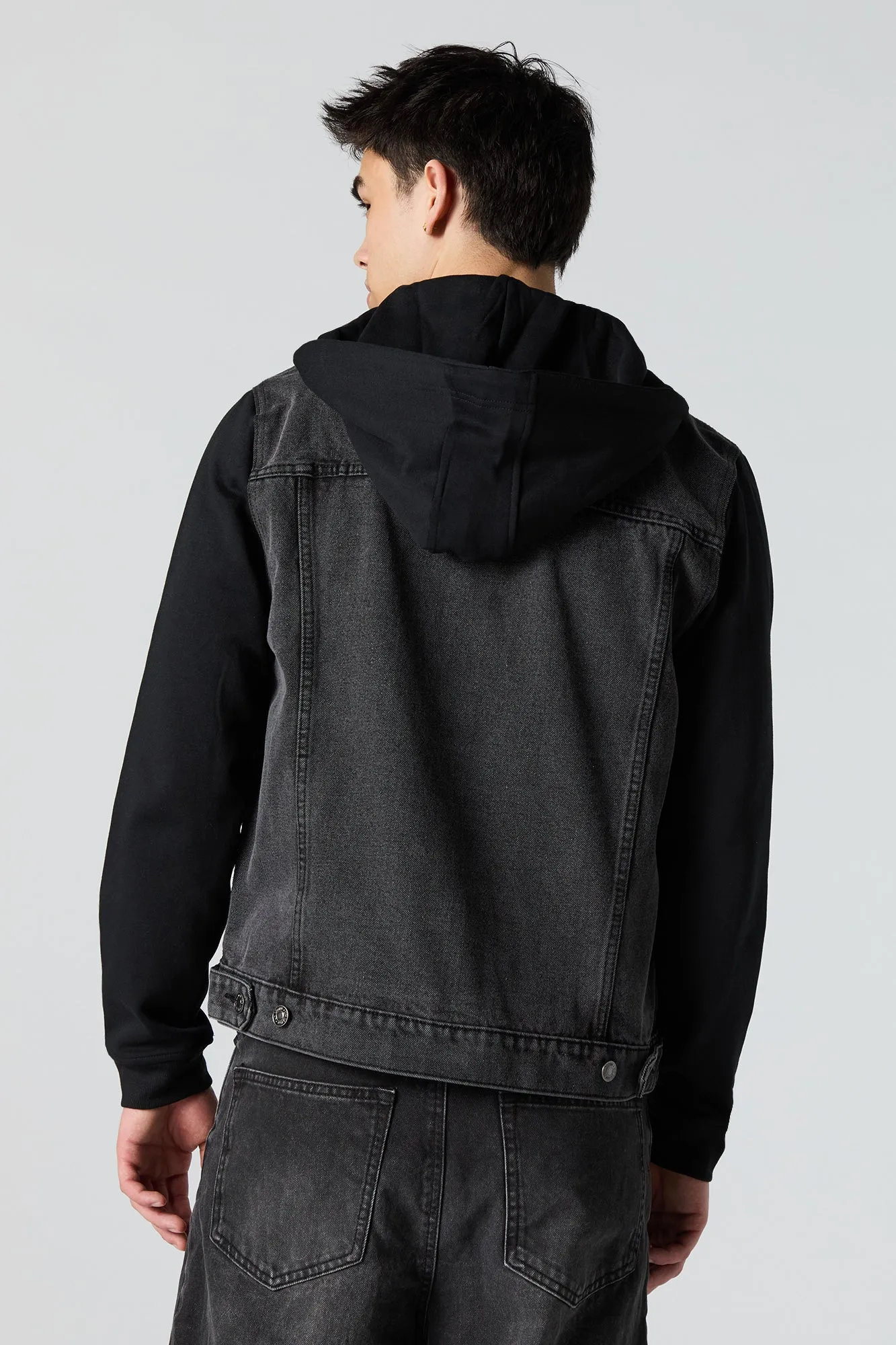 Hooded Denim Trucker Jacket