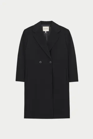 LONGLINE OVERCOAT - BLACK