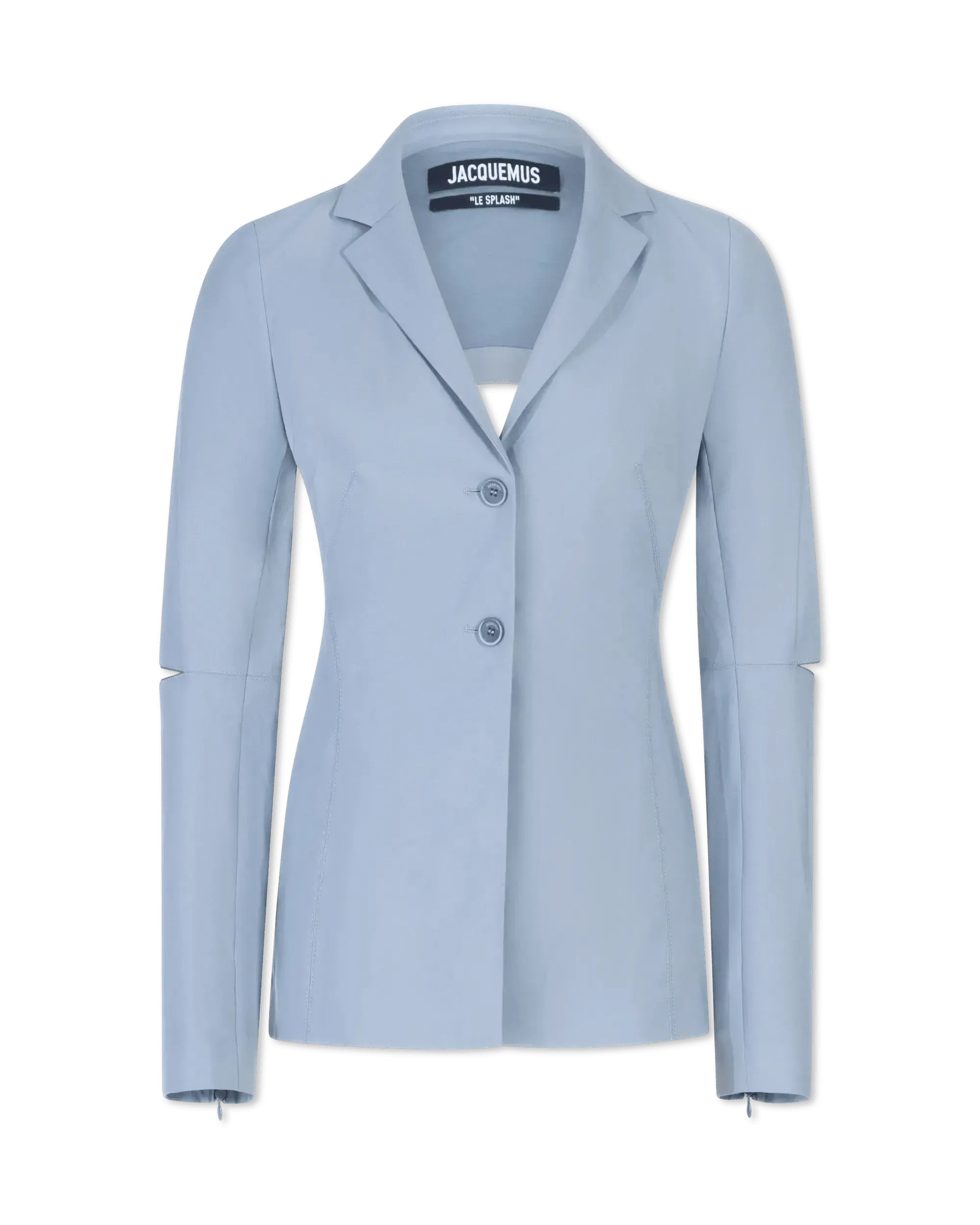 Melo Backless Split-Sleeve Blazer