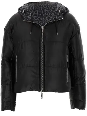 Michael Michael Kors Leopard Print Reversible Puffer Jacket