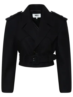MM6 Maison Margiela Belted Cropped Jacket