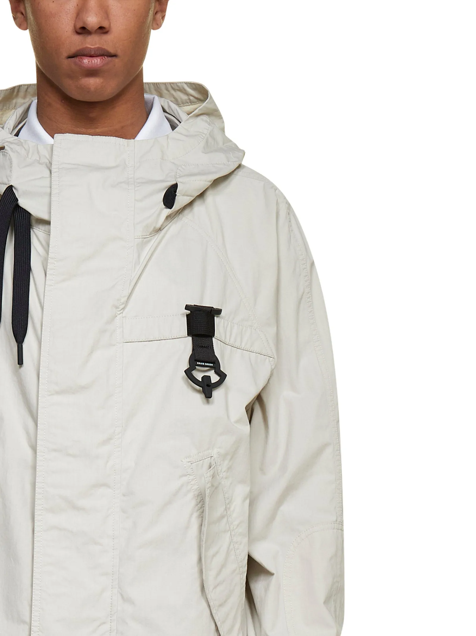 Moncler Genius X Craig Green Zipped Slogan Printed Jacket