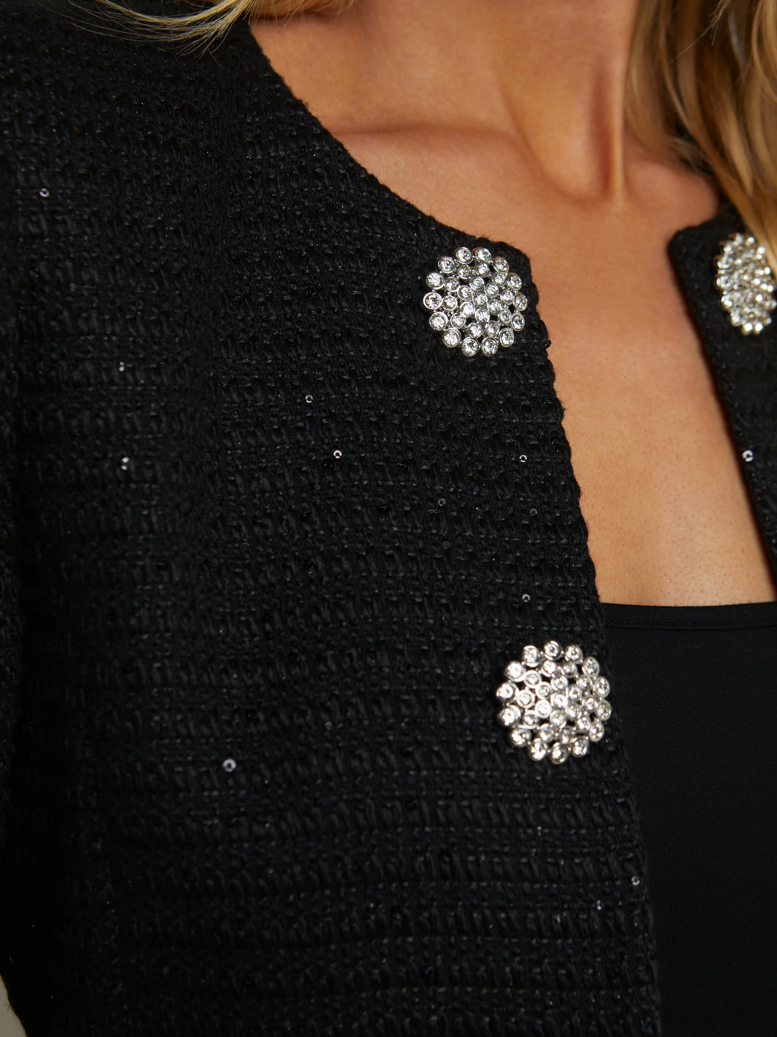 Moon Sequin Tweed Jacket