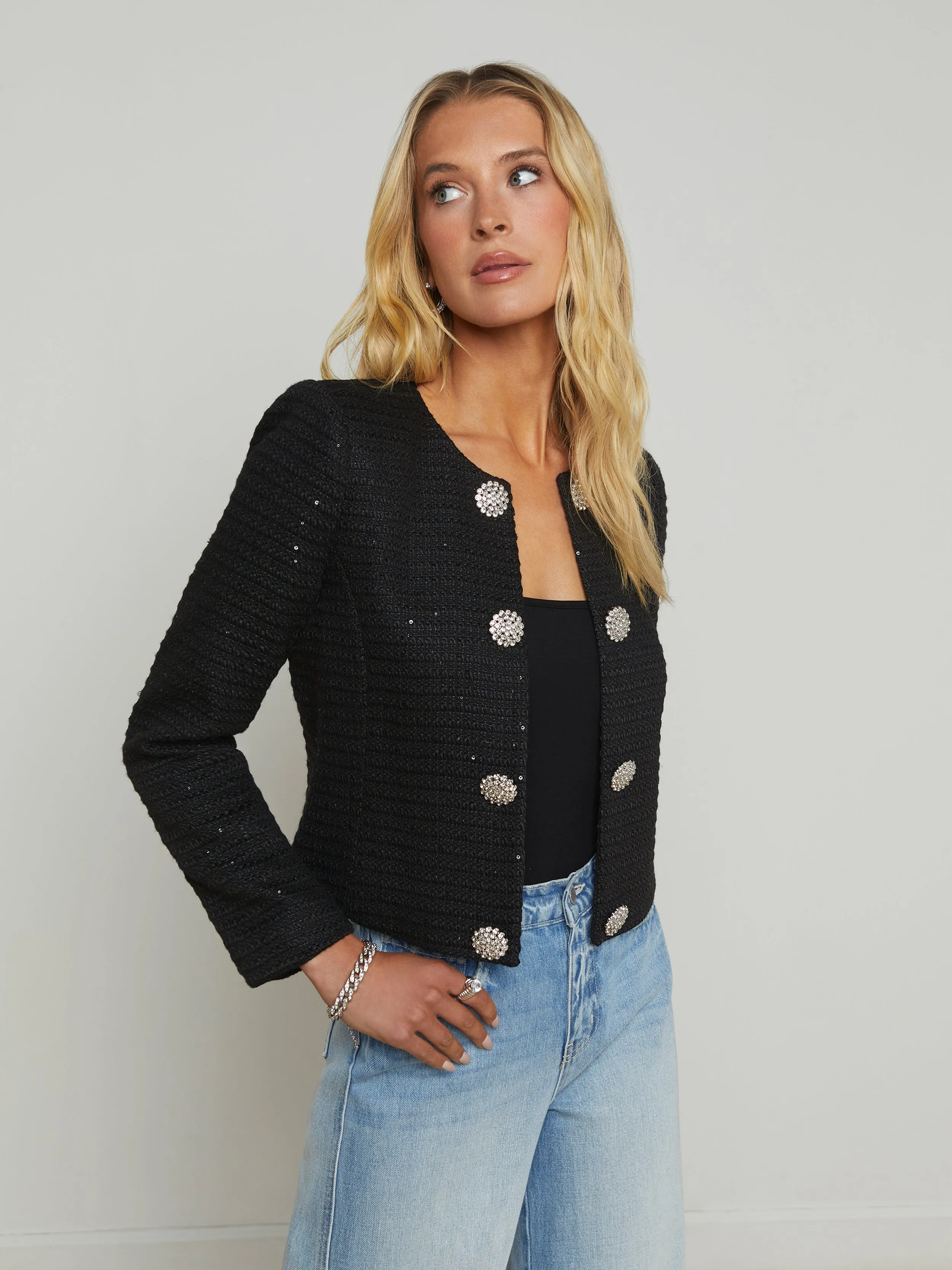 Moon Sequin Tweed Jacket